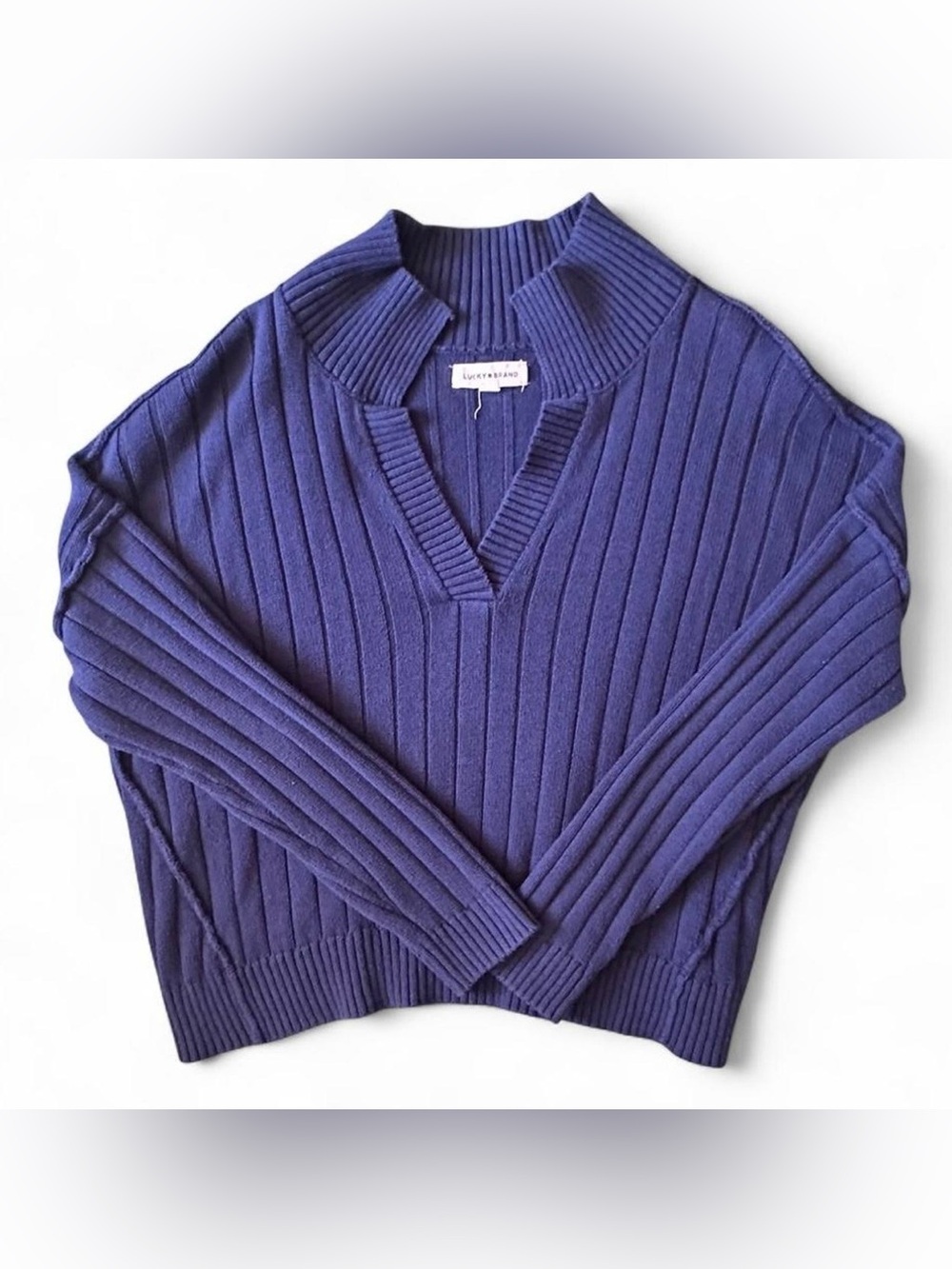 Lucky Brand Cable Knit Sweater in Navy